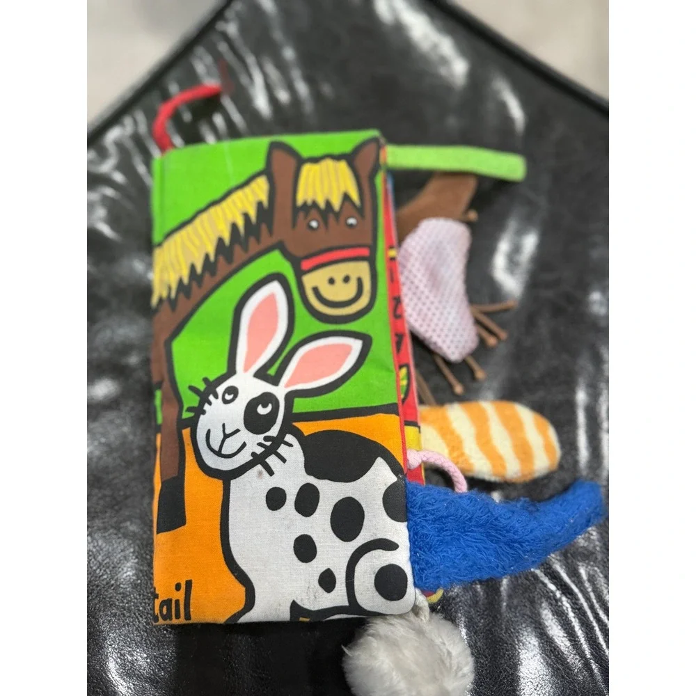 Little Jellycat Pet's Tails Soft Fabric Activity Book‎ Toddler Baby Sensory Play